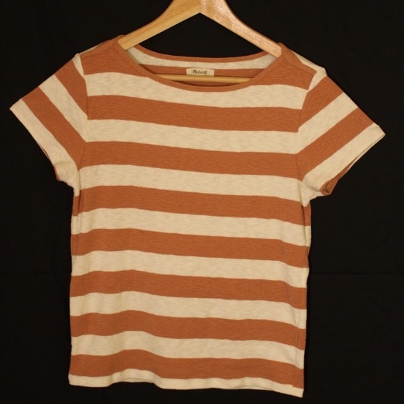 Madewell Tops - Madewell Pink White Tee✨🌸